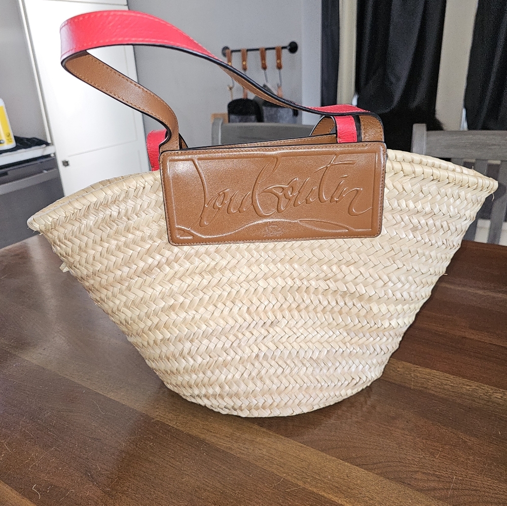 Christian Louboutin straw tote
